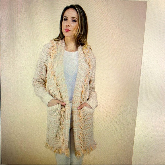 Original USA Fringe two tone cardigan S - Picture 1 of 3